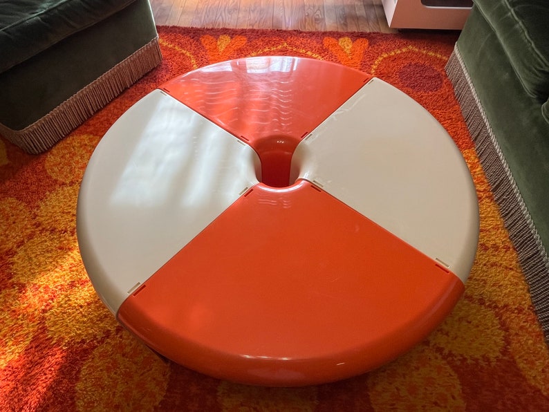 Space Age 1970's Coffee Table Bernini Mod. 700 Quattro Quarti Design Rodolfo Bonetto Made In Italy zdjęcie 7