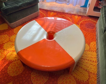 Space Age 1970's Coffee Table Bernini Mod. 700 Quattro Quarti - Design Rodolfo Bonetto Made In Italy