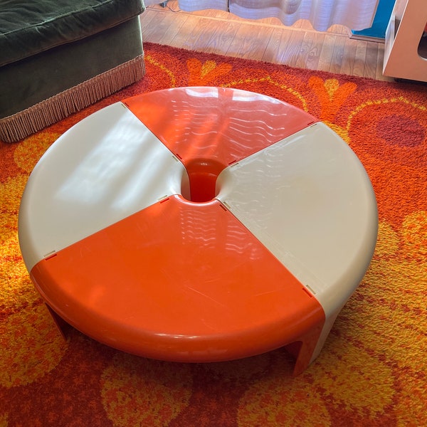 Space Age 1970's Coffee Table Bernini Mod. 700 Quattro Quarti - Design Rodolfo Bonetto Made In Italy