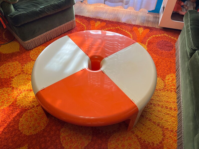 Space Age 1970's Coffee Table Bernini Mod. 700 Quattro Quarti Design Rodolfo Bonetto Made In Italy zdjęcie 1