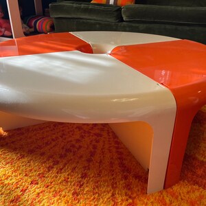 Space Age 1970's Coffee Table Bernini Mod. 700 Quattro Quarti Design Rodolfo Bonetto Made In Italy zdjęcie 4