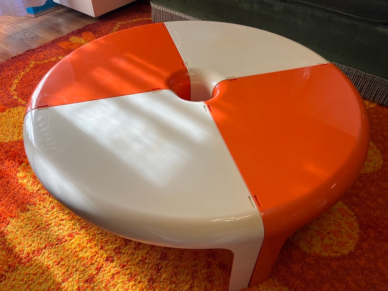 Space Age 1970's Coffee Table Bernini Mod. 700 Quattro Quarti Design Rodolfo Bonetto Made In Italy zdjęcie 2