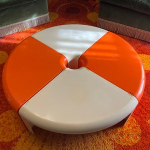 Space Age 1970's Coffee Table Bernini Mod. 700 Quattro Quarti Design Rodolfo Bonetto Made In Italy zdjęcie 8