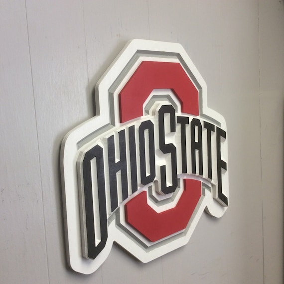 Ohio State University Football Stadium Linked Wood Wall Decor - OSU Sign  for Man Cave, Office or Dorm Room - Go Bucks!