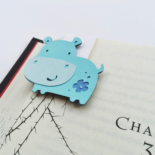 Blaue Nilpferd Planer/magnetische Lesezeichen (Jumbo)