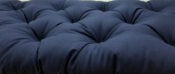 Custom Sizes Tufted Seat Cushion 56 X 16 Cotton Canvas Tufted