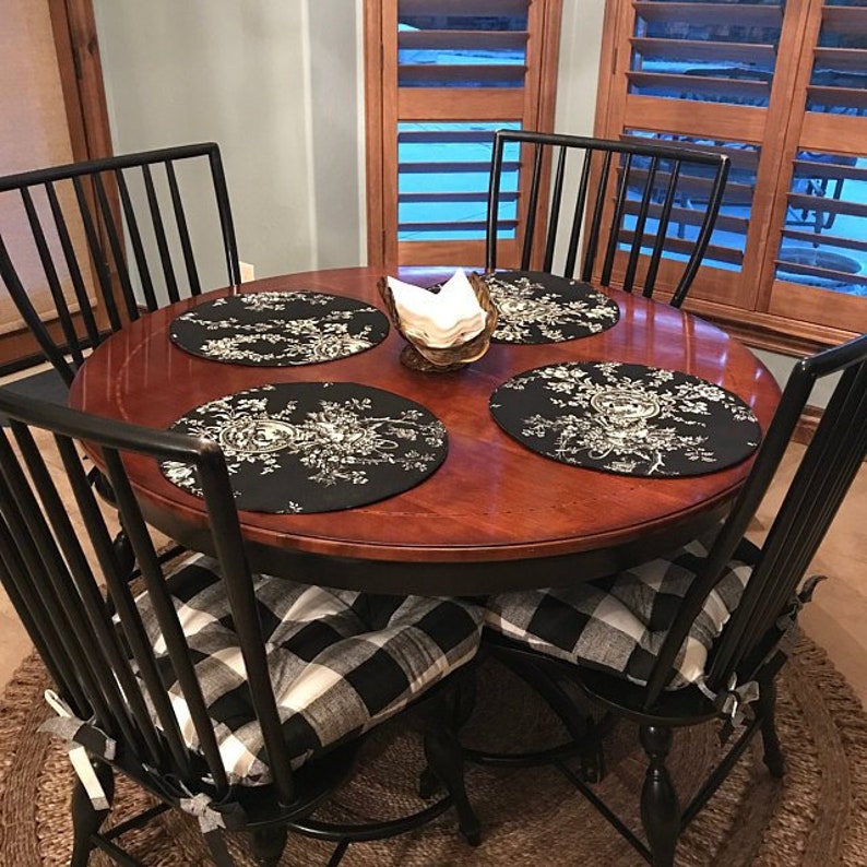 Tufted Chair Pads 16 X Seat Cushions Black Image 0