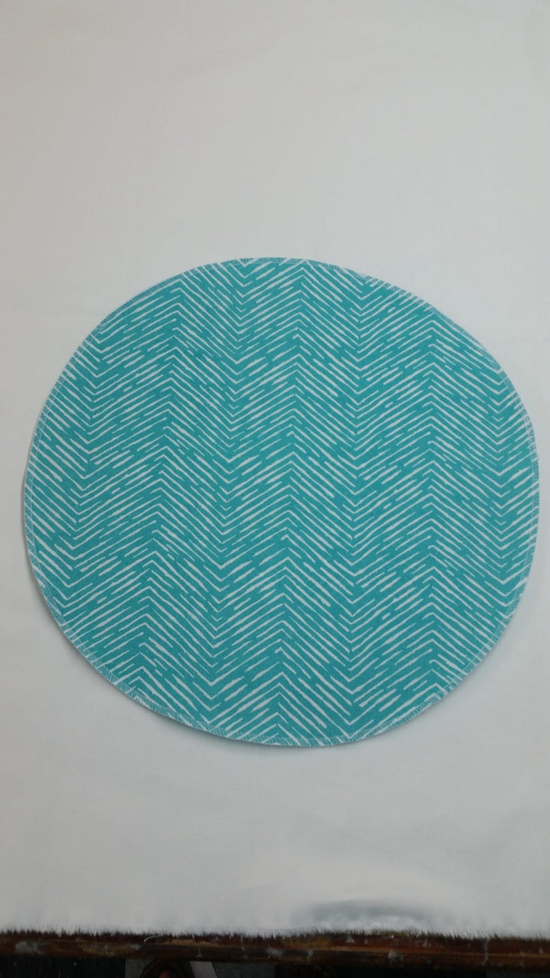 Set of 4 cloth placemats Cameron coastal blue and white Etsy