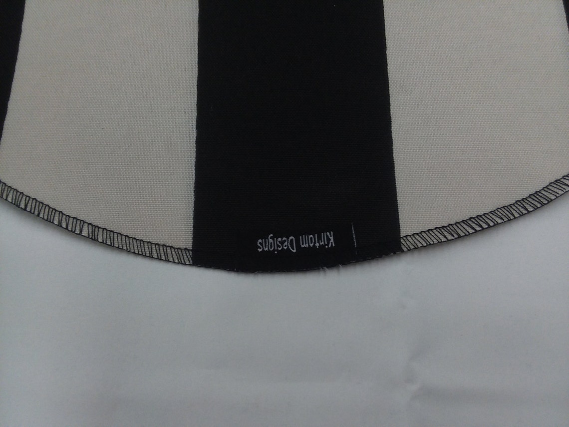 Set of 4 Round placemats black and tan 3 stripes Etsy