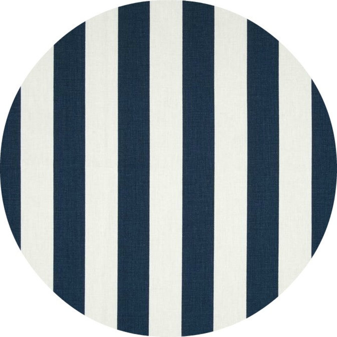 Reversible Round Fabric Placemats Navy Blue and White Canopy Etsy