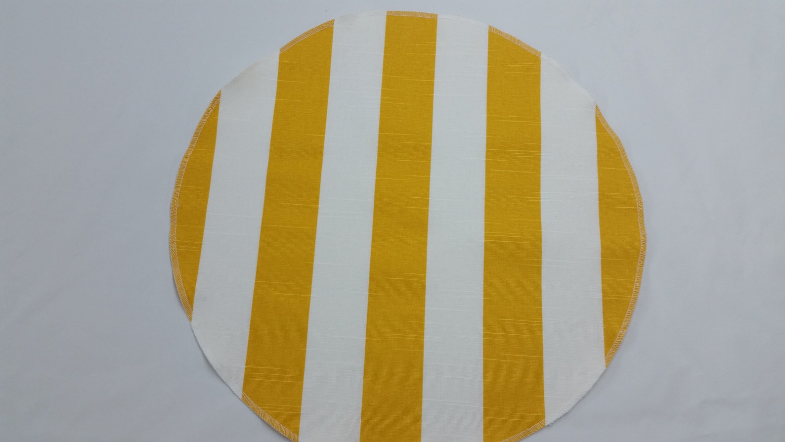 Yellow and White Stripe Placemats Cotton Stripe Centerpiece Etsy