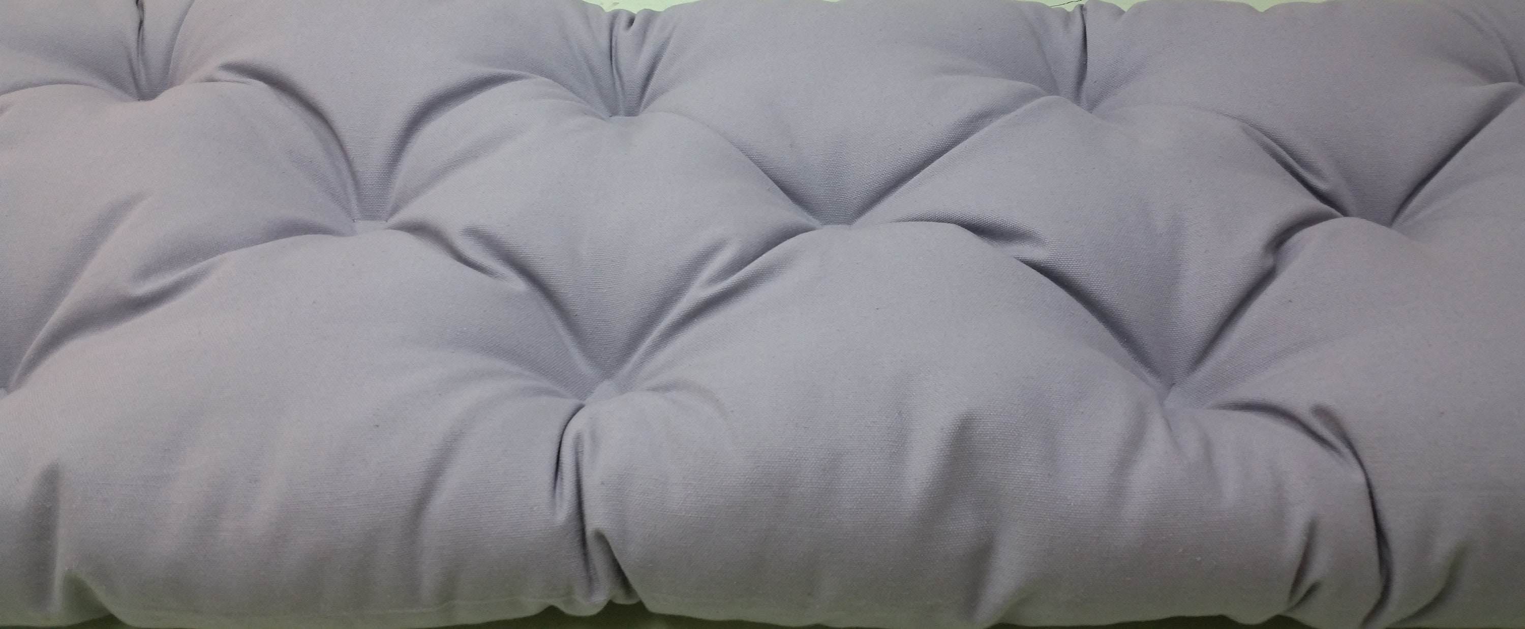 45" X 20" Solid Color Tufted Bench Cushion, Seat Cushion, Natural, Navy ...