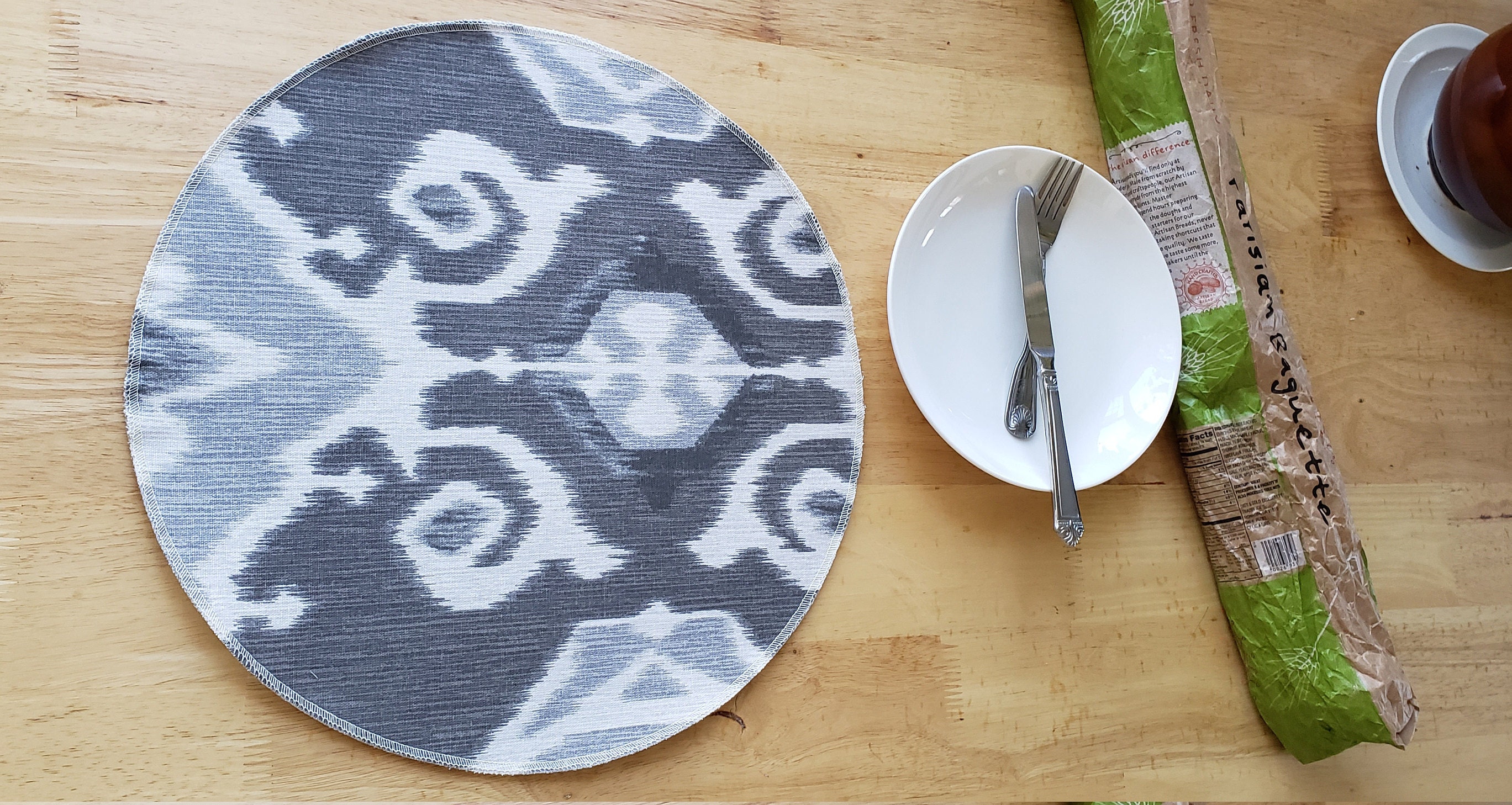2 Pack LinenTablecloth Felt Geometric Placemats Green 2 Pack LinenTablecloth Felt Geometric Placemats Green