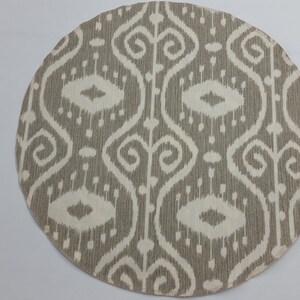 Round placemats, 16 diameter, magnolia bali wheat, beige ivory centerpiece, table linen, fabric placemats, cloth placemats image 3