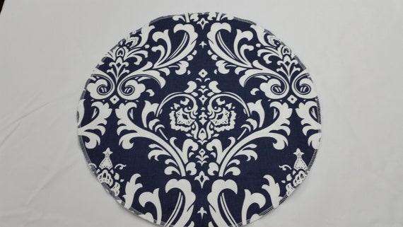 Round Placemats Ozborne Navy Blue And Ivory Round Placemats Ozborne Navy Blue And, Navy Blue Round Placemats