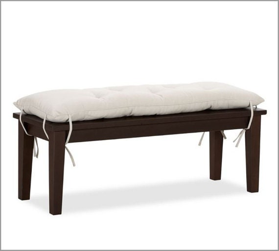 Tufted Bench Cushion Custom Sizes Made To Order Natural 48 X Etsy