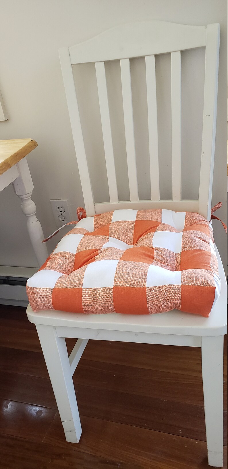 16 X 16 Tufted Chair Pad Bar Stool Cushion Etsy