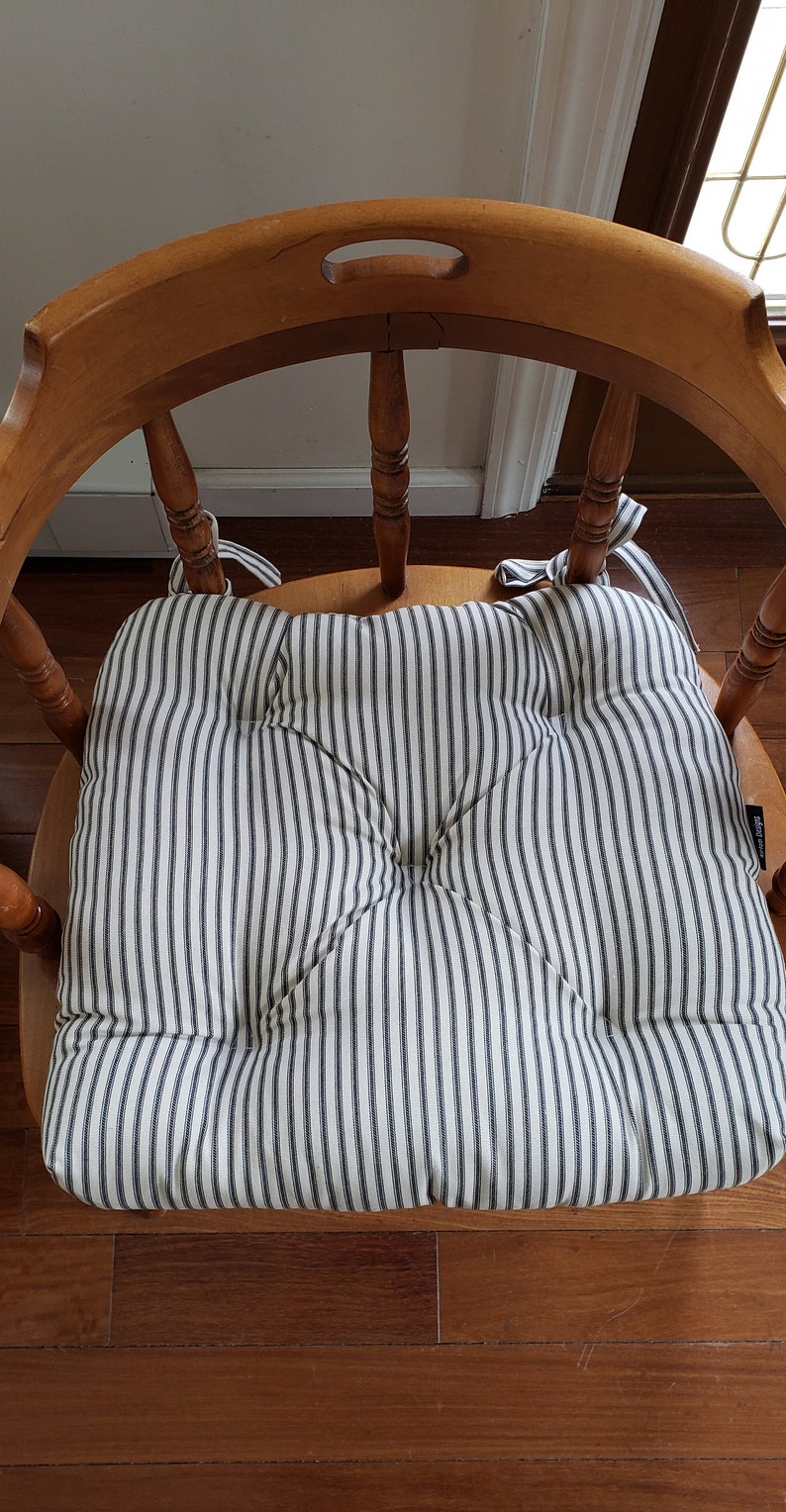 Set of 4 ticking stripe chair pads seat cushions 16 x Etsy