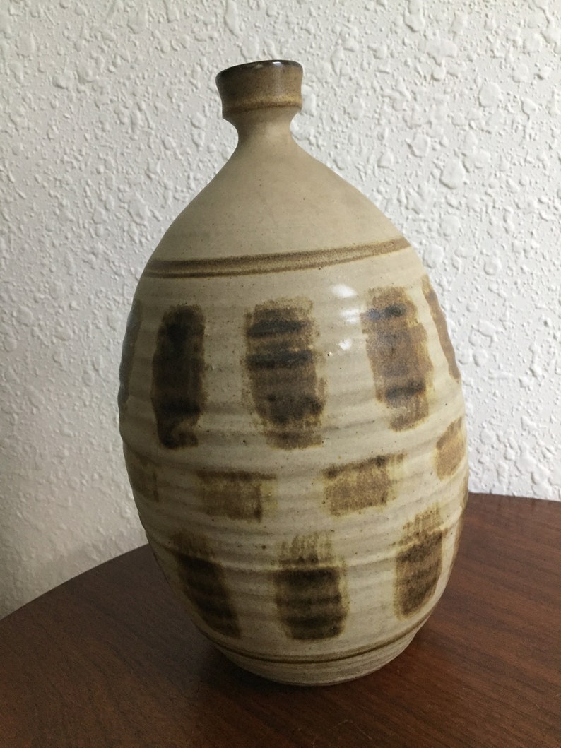 Large Mid Century Abstract Ralph Pardington Studio Pottery Vase Vessel Weed Pot RARE