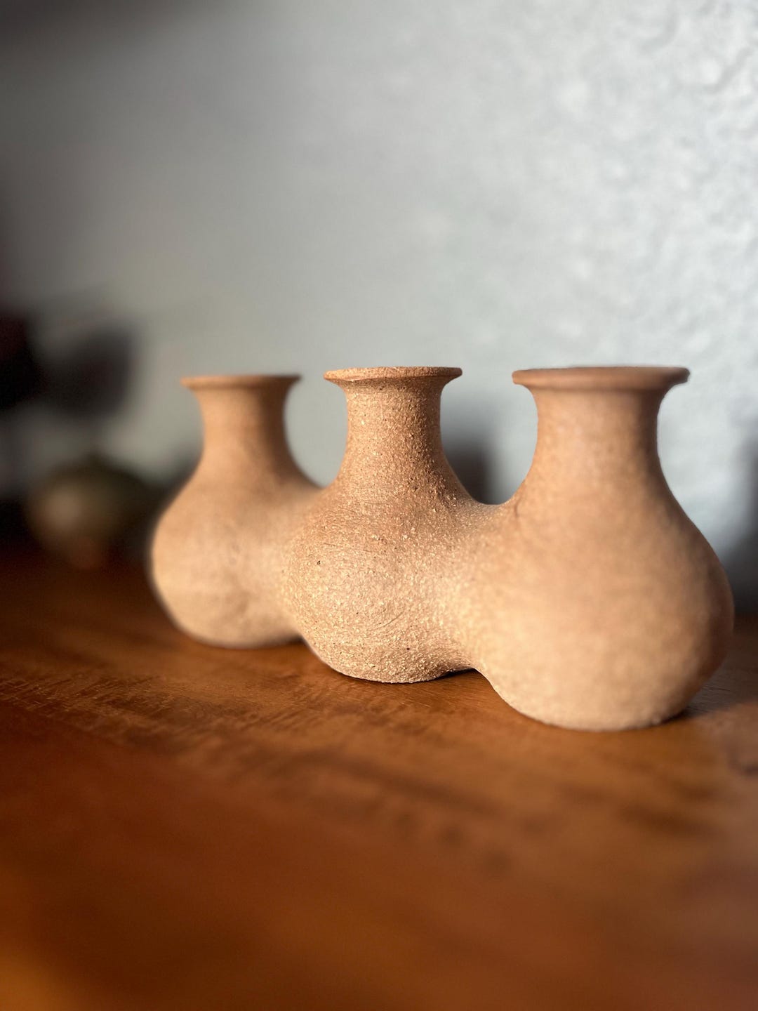 Mid Century Modern Signed Studio Pottety Connected Ceramic Bud Vase - Etsy