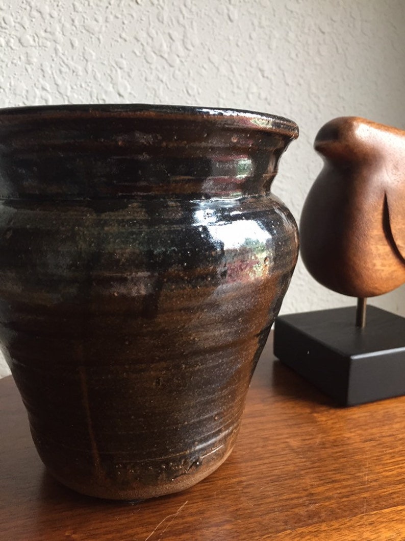 Stunning Mid Century Joel Edwards Studio Pottery Vase 1971 Signed
