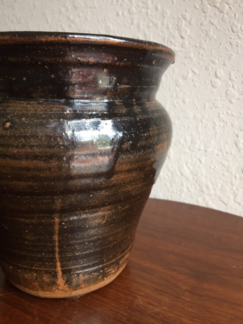 Stunning Mid Century Joel Edwards Studio Pottery Vase 1971 Signed