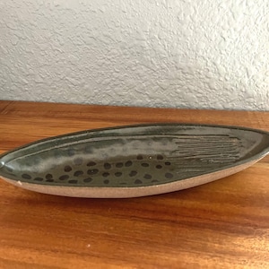 Mid Century Modern Abstract  Martz Marshall Studios Ceramic Plate Tray Pottery