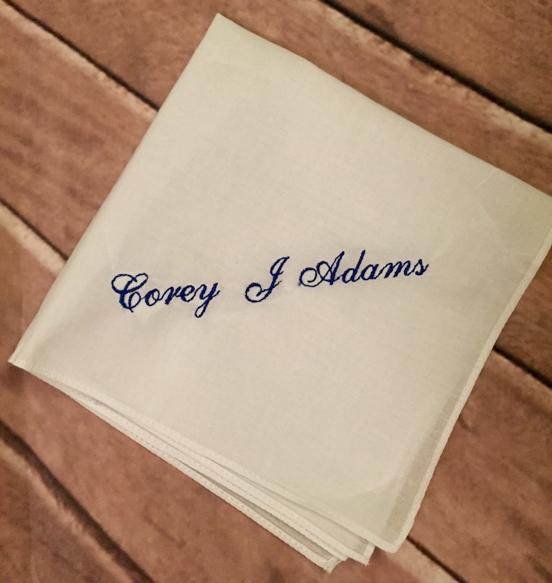 6 Mens Handkerchief With an Added Name. Custom Listing. 3white Etsy