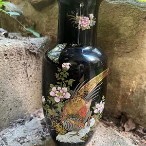 Black Vase With Gold Trim - Etsy