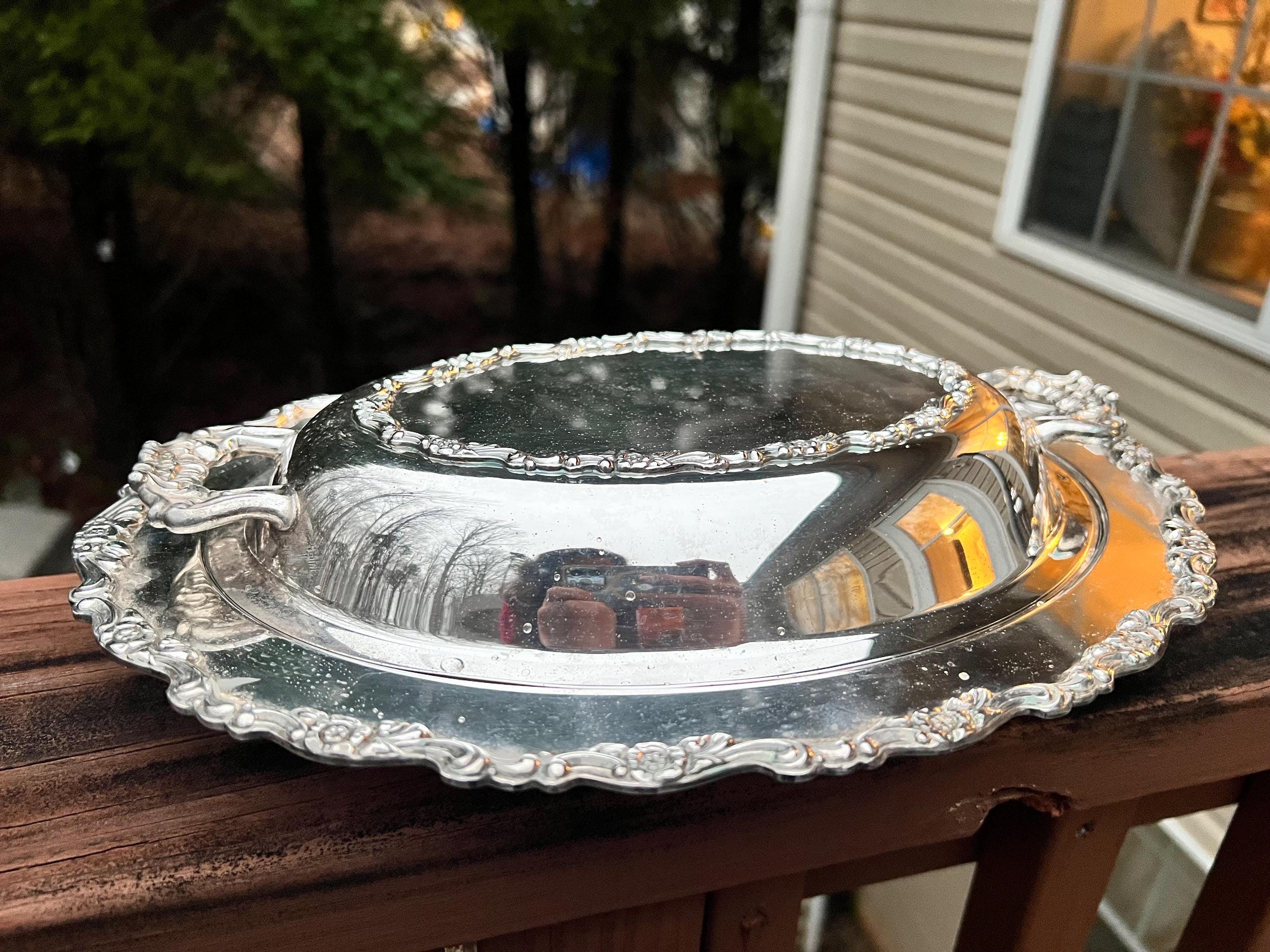 ONEIDA オネイダ シルバープレート silverplate トレイ 盆 Wm. A. Rogers Silverplate Covered Serving Dish | Oneida Oval