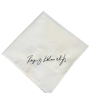 Signature Handkerchief- Custom Signature Embroidered On a Handkerchief