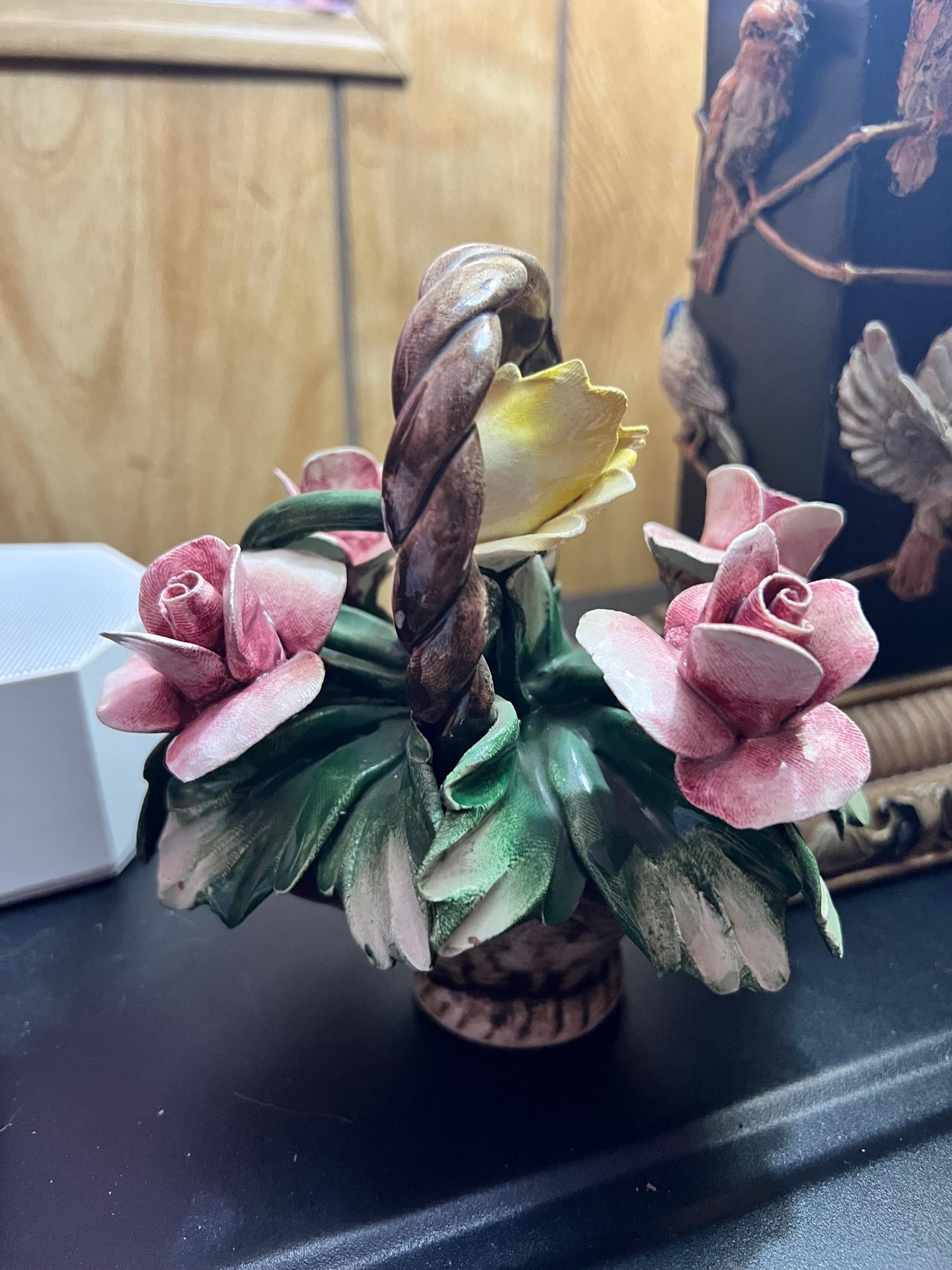 Capodimonte Flower Basket Small - Etsy