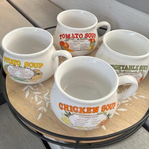 Set of 4 nostalgic soup bowls