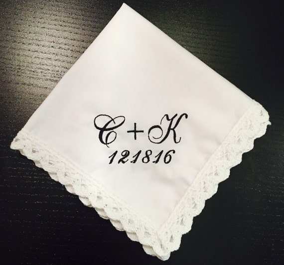 Personalized on sale lace handkerchief