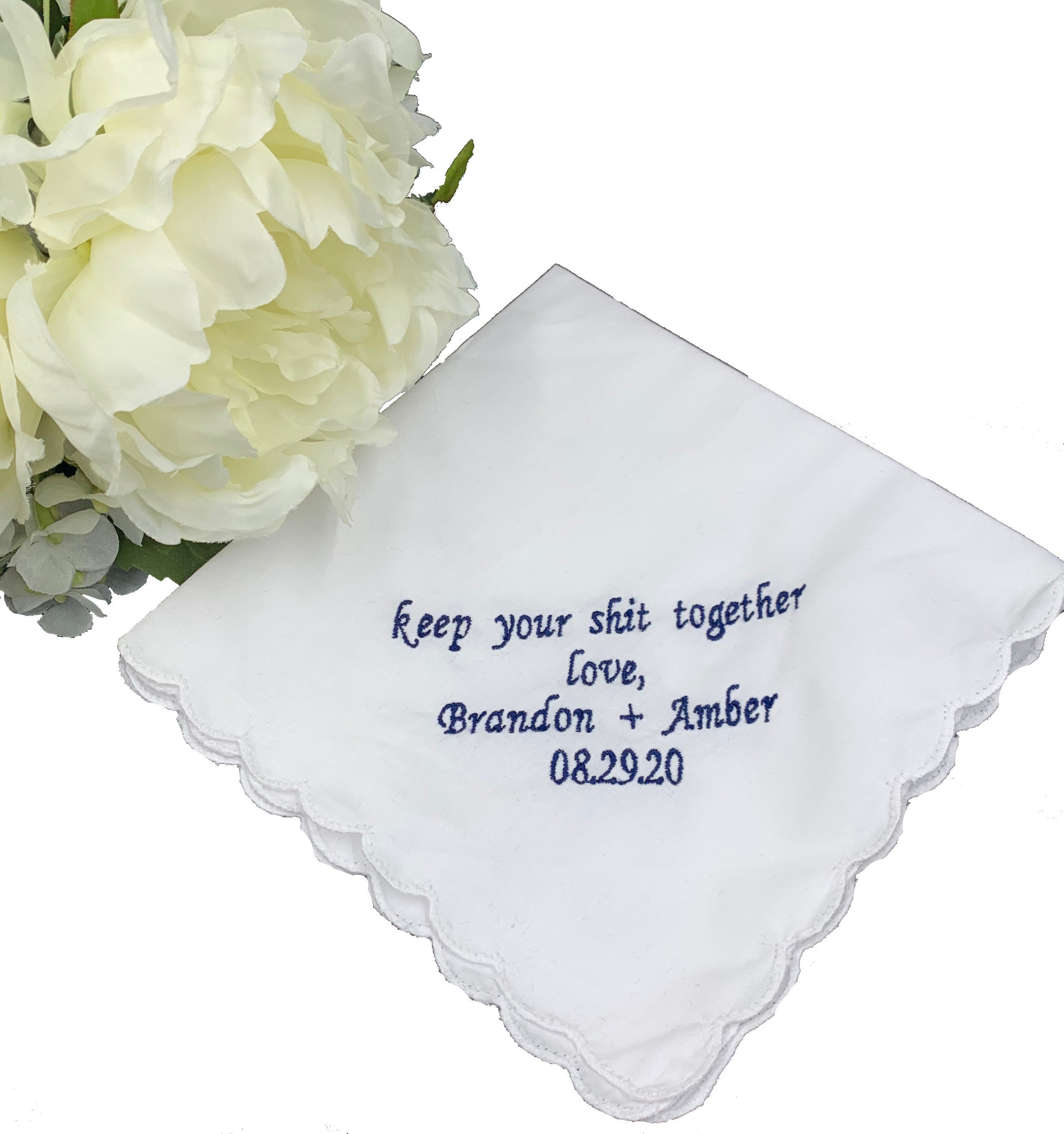 Keep Your Shit Together wedding Handkerchief-Personalized