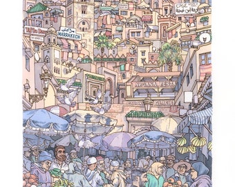 Marrakech Market Print