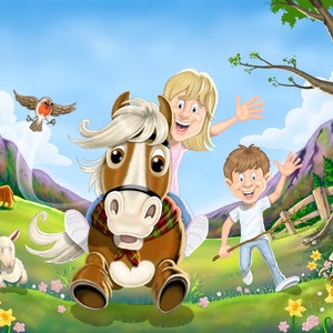 Children's Books Illustrator, Illustrator for Hire, Children's Books, Illustrator, Nessie, Where's Nessie?, Shona The Shetland Pony,