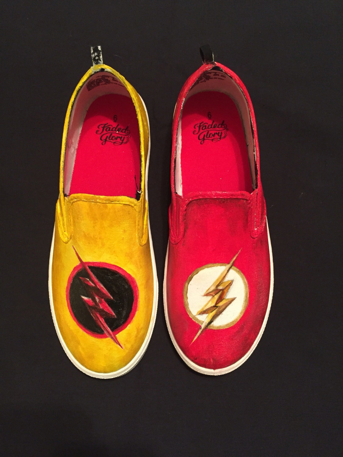 The Flash / Reverse Flash Shoes - Etsy Israel