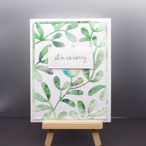 I&#39;m so sorry greeting card-Sorry for your loss card-Handmade greeting card-Watercolor card-Thinking of you card