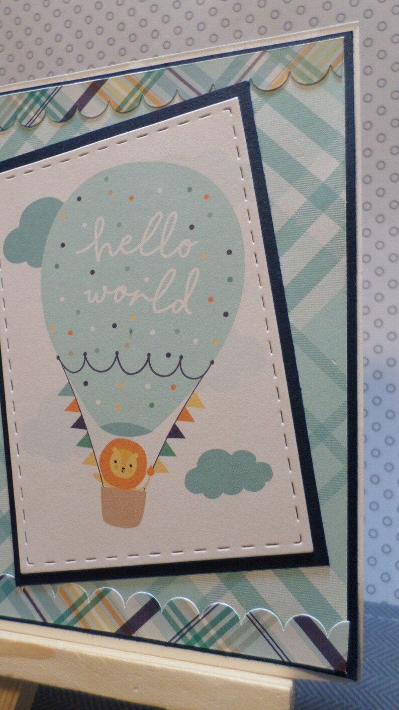 Baby boy shower card-Congratulations-New baby-New mom-A2 card-Greeting card-Blue-New arrival-Baby shower card