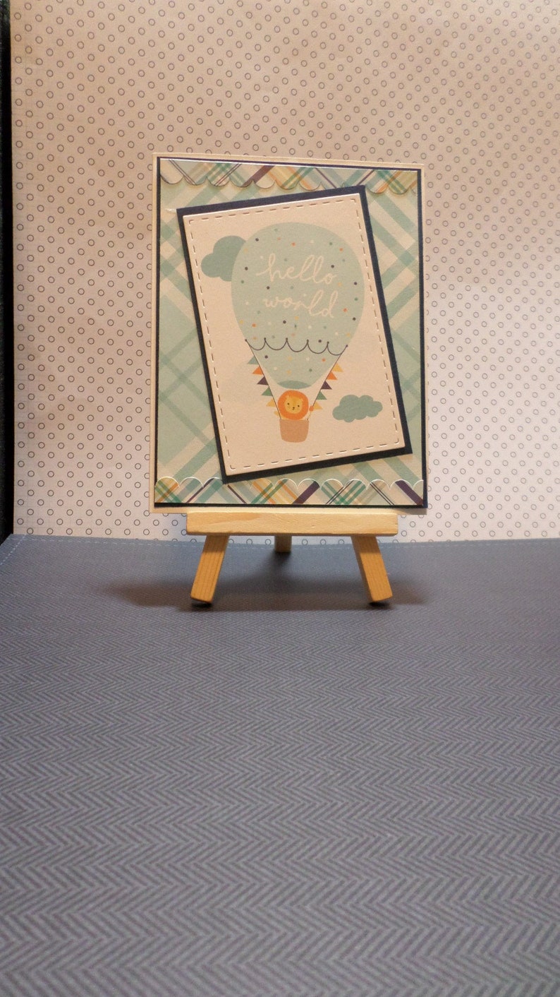 Baby boy shower card-Congratulations-New baby-New mom-A2 card-Greeting card-Blue-New arrival-Baby shower card