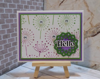 Hello greeting card-Friendship greeting card-Hi-Hello-Just because greeting card-Handmade greeting card-A2 card-Homemade greeting card