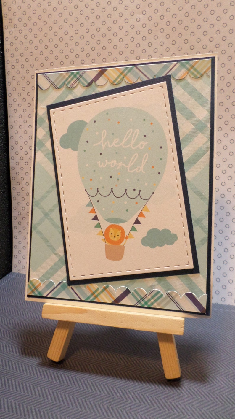 Baby boy shower card-Congratulations-New baby-New mom-A2 card-Greeting card-Blue-New arrival-Baby shower card