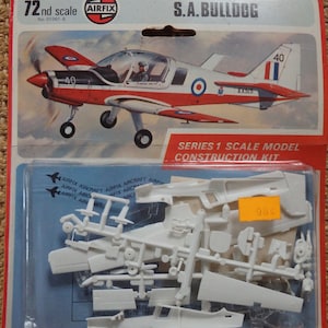 New in package! 1973 AIRFIX S.A. Bulldog series 1 scale model construction kit airplane 72nd scale No. 01061-8