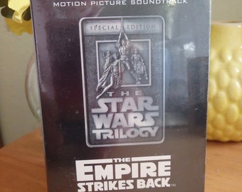 NIP vintage 1997 STAR WARS Trilogy: The Empire Strikes Back 2 cassette tapes music by John Williams, original motion picture soundtrack