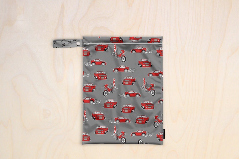 Wet Bag Cloth Diaper Eco Friendly Pouch Recypul Zero Waste Marjorie Cie Car Red