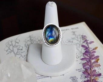 XL Labradorite Ring (Size: 8.75)