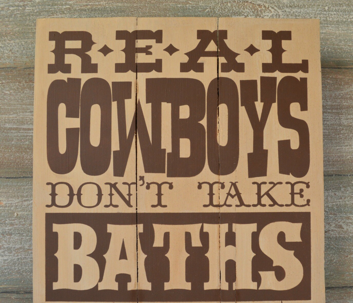 Cowboy Bathroom Decor Cowboys Don't Take Baths Western | Etsy