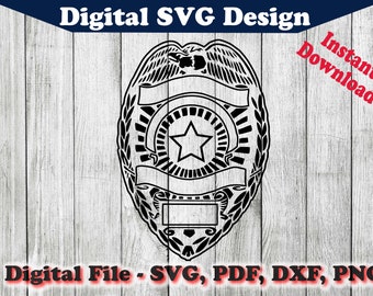 Download Police Badge Svg Etsy