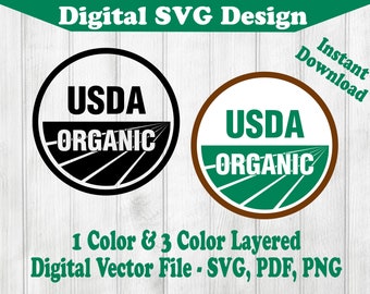 Organic Food Vector Etsy